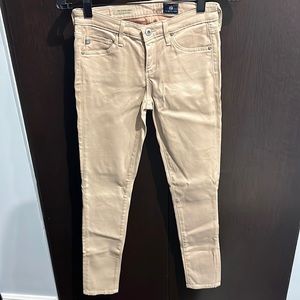 AG Legging Ankle tan coated jeans